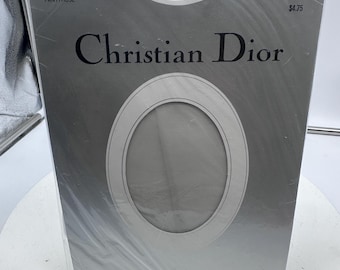 Vintage Christian Dior Pantyhose: Cristal Gray UltraSheer, Size 3