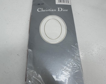 Vintage 80s Christian Dior Knee High Nylons - Tan Sandalfoot, Size 8-11 (Two Pair)