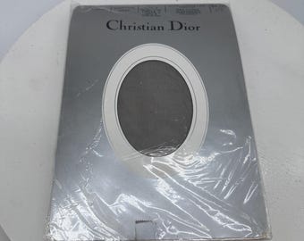 Vintage 80s Christian Dior Diorissimo Pantyhose: Graphite Gray, Size 3