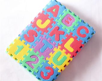 Mini play mat for dollhouse nursery miniature puzzle foam with letters and numbers mini furniture miniature kids toy dollhouse doll prop