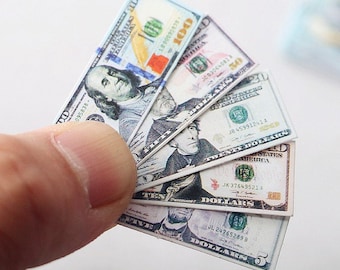 15 mini dollar bills for 1 dollar mini dollar store cute fake dollar bills realistic miniature craft supplies kids toys dollhouse doll prop