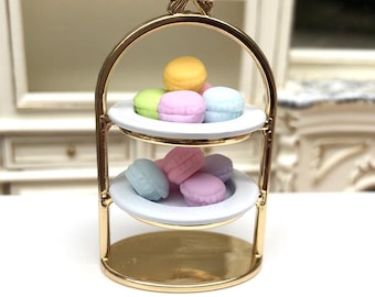 3pcs miniature dessert stand with plates mini cake stand mini afternoon tea dessert stand for dolls dollhouse tea party tableware doll props