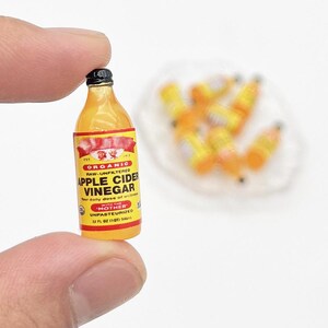 carino mini finto Brag bottiglia di aceto di mele miniatura realistica slime mini bevanda forniture artigianali mini condimento