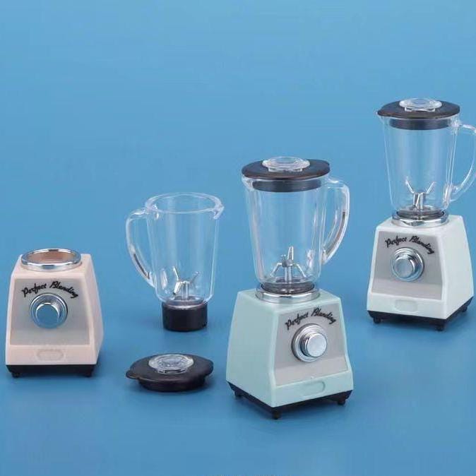 liquidificador em miniatura, processador de alimentos em miniatura, mini aparelho para cozinha, espremedor em miniatura, brinquedo para crianças, casa de bonecas, adereço para boneca