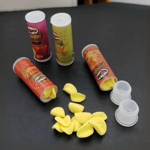 ミニチュアポテトチップス、ミニチュア、ミニチュアフード、リアルなミニチュアスナック、クラフト用品、子供のおもちゃ、ドールハウス、人形の小道具