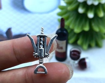 miniature wine opener NOT movable mini bottle opener miniature drink opener miniature kitchen tools mini chef dollhouse doll prop