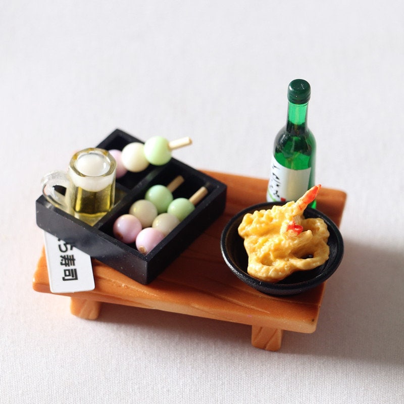 mini dollar store super cute fake Japanese food set realistic miniature craft supplies kids toys dollhouse doll prop mini food mini table