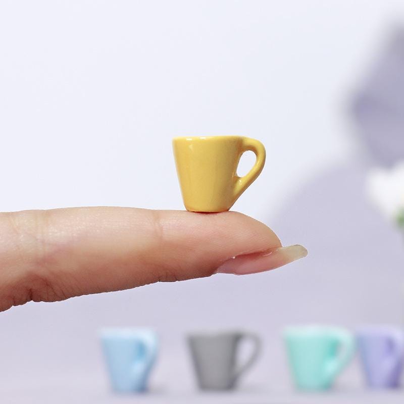 4pcs set cute miniature mugs miniature water cups mini colorful cups for dolls realistic mini cups mini kitchen craft supplies kids toys