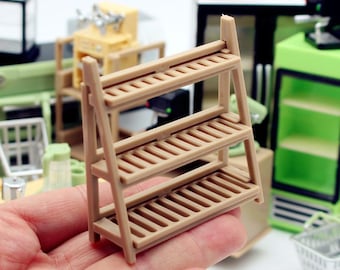 Mini dollar store super cute realistic mini A-frame display shelf mini stand mini storage for miniatures kids toys dollhouse doll prop