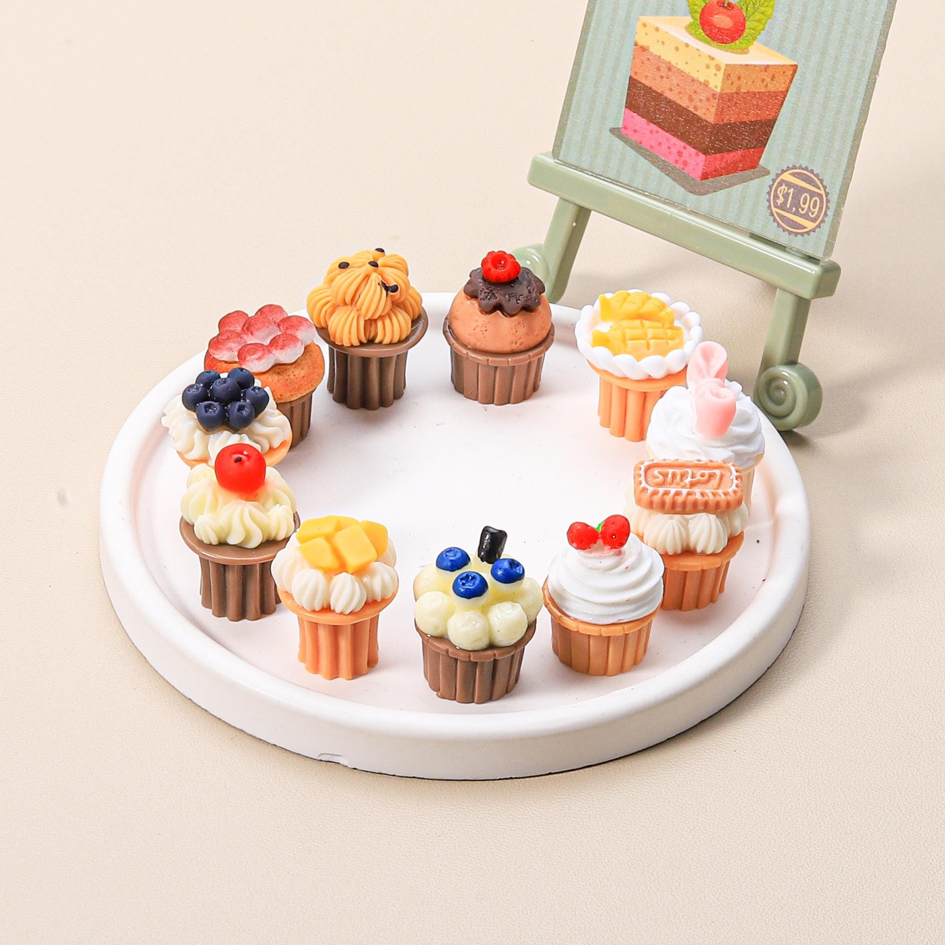 4pcs Super Cute Mini Cupcakes Mini Dessert Set Mini Pastries for Mini  Bakery Shop Realistic Mini Sweets Miniature Dollhouse Kids Toys - Etsy, image size:1894x1894