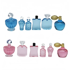 6pcs set super cute miniature perfume bottles realistic miniature skin care cosmetic mini vanity craft supplies dollhouse bathroom doll prop