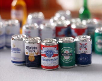 5pcs set mini dollar store super cute miniature fake beer cans realistic miniature slime cellphone case craft supplies kids toys