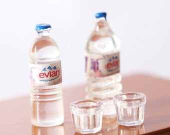 4pcs set mini dollar store super cute fake mini bottled water realistic miniature water bottles craft supplies kids toys dollhouse doll prop