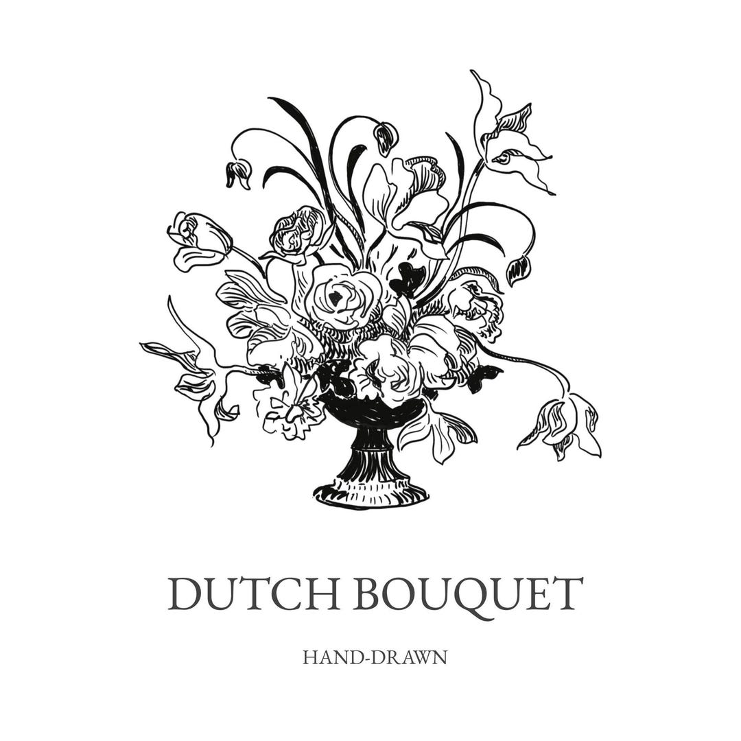 Dutch Floral PNG File โ Whimsical Hand-drawn Flower Arrangement for ...