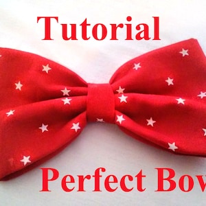 The perfect Bow tutorial, No sew Bow for Beginner , 10 min project,  PDF  Tutorial, Bow pattern, fabric Bow tutorial, diy Bow