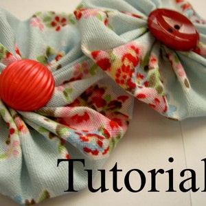 Flower tutorial, Vintage Flower for Beginner , 10 min project,  PDF sewing Tutorial, flower pattern, fabric flower tutorial, diy flower