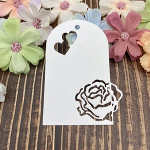 Geschenkanhänger Metall Schneiden Die Rose Herz Lassen Silhouette Die-cut Schablone Vorlage Für Hochzeit Feier Valentinstag Papier DIY Wohnkultur