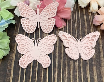 Borboletas Corte de Metal Die-cuts Dupla Camada Stencil Template Cartão Topper Scrapbooking Álbum de Fotos Decoração de Casa Papel Artesanato DIY Presente