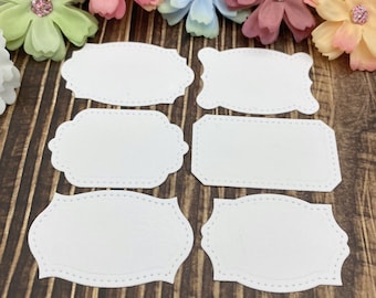 6 peças de moldura de etiqueta de metal conjunto de corte de matriz selos de corte de matriz relevo scrapbooking estêncil modelo diário de lixo artesanato de papel presente faça você mesmo decoração de casa