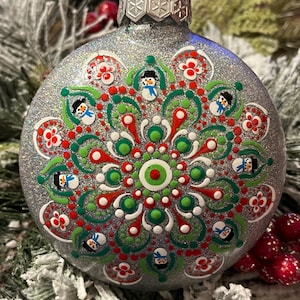 handbemalte Schneemann Weihnachtsschmuck