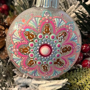 Handbemalter Lebkuchenmann Mandala Weihnachtsschmuck