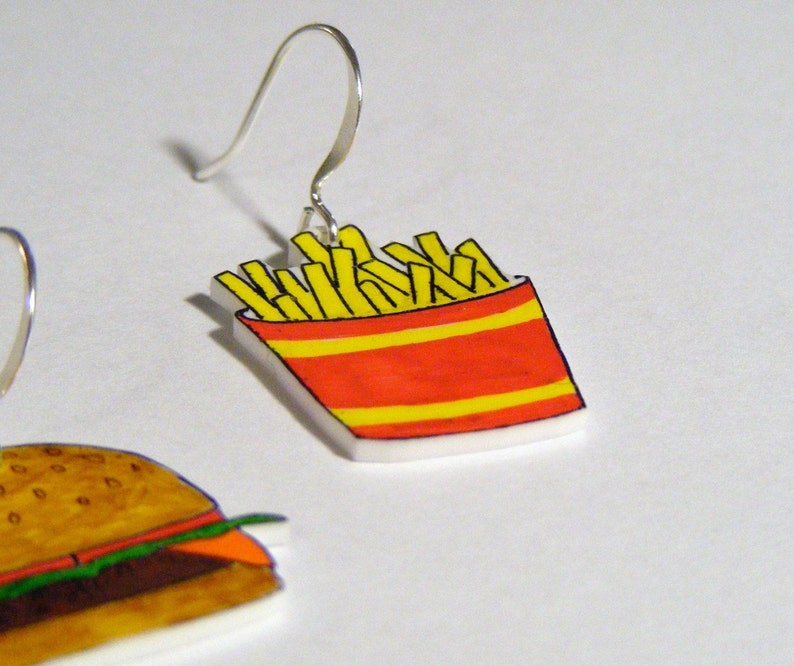 Cheeseburger and Fries Earrings image 3