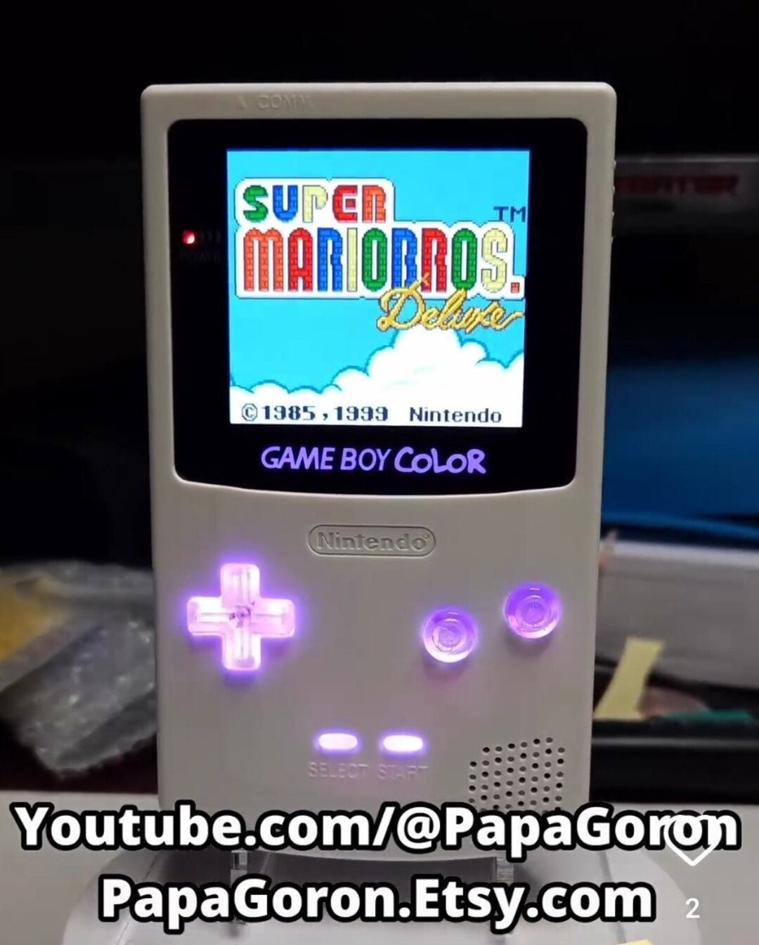 Custom Rechargeable Gameboy Color With OLED Screen Etsy