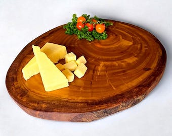 Rustic Olive Wood Cutting Board: Handcrafted Charcuterie & Serving Board