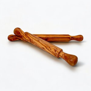 Handcrafted Olive Wood Rolling Pin: Rustic Kitchen Baking Tool