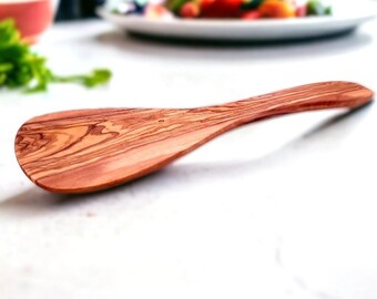 Handcrafted Olive Wood Spatula | Wooden Cooking Spatula | Natural Kitchen Utensil