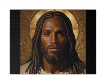 Black Jesus Canvas Art: "Majestic Savior" Print