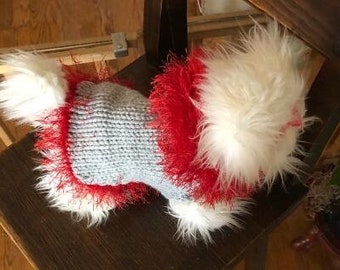 XXS _ XS Hand Knit Chihuahua Sweater Puppy Dog Sweaters Maltese