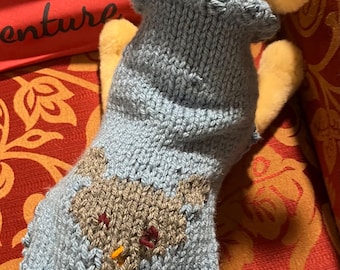 XS  Hand Knit Dog Sweater Coat