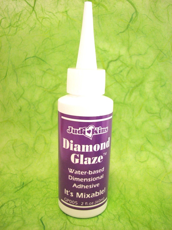 1 Judikins Diamond Glaze Glue 2 oz. Bottle - Dimensional Adhesive - Resin  Jewelry Glass Tile Sealer Clear Lacquer - Glass-like