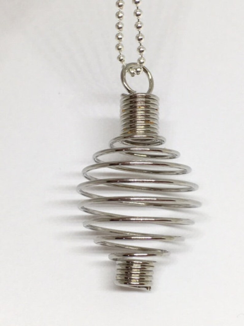 20 Bead Cages Spiral Swirl High Quality Stainless Steel with Loop Hook Bead Frame 34 x 19mm Pendant for Beads Crystal Stones Marble Gems