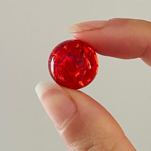 5 Ruby Red Sparkly 16mm Crackled Glass Marbles for Decor Hand Crafted Gift image 8