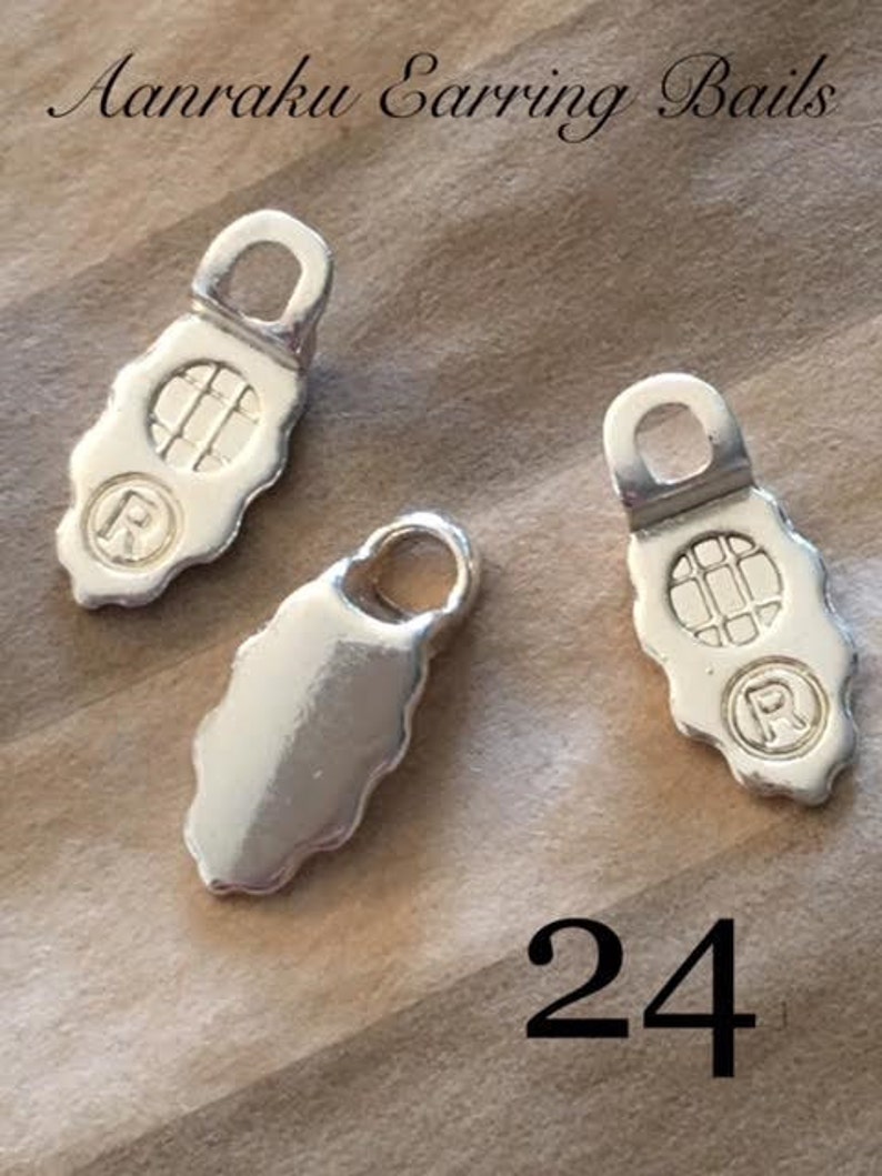 Tile Bails 75 SMALL Silver Plated Aanraku Bails Glue on Pendant