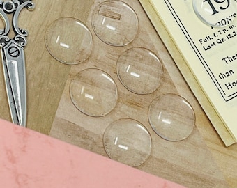 Clear 16mm Round Glass Domes Cabochons for Jewelry Making Circles Cabs - Pendants - 100 Pieces - Charms