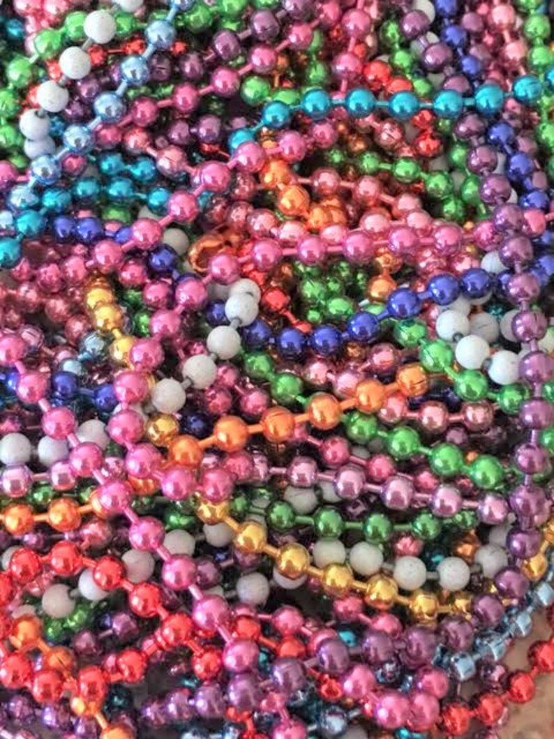 25 Colored Ball Chains Necklaces 2.4mm 24 inches Pink Red Etsy