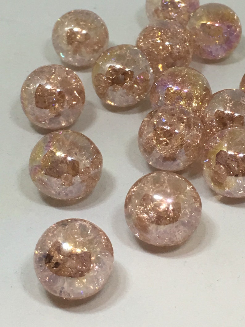 14mm Vintage Pink Crackled Marbles Glass Marbles Art Etsy