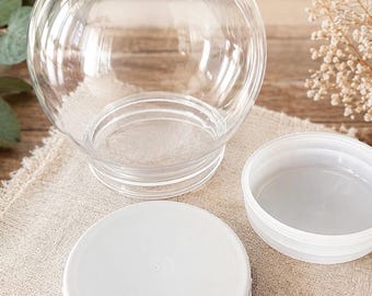 DIY Snow Globe Kit with Lid, Blank Snow Globe Craft, Make Your Own Snowglobe, Christmas Craft Kit, Personalized Keepsake Beach Sand Shells