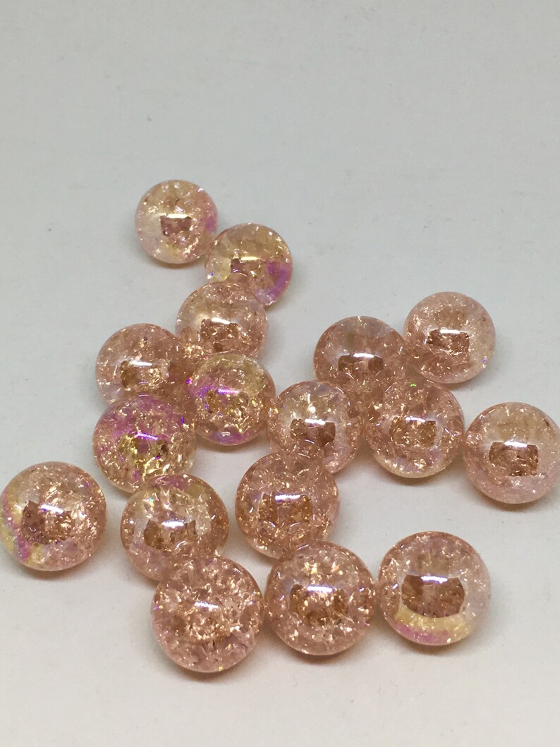 14mm Vintage Pink Crackled Marbles Glass Marbles Art Etsy