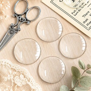 100 Pack 25mm Clear Glass Cabochons - Flat Back Round Dome Cabs for Jewelry Making, Pendants, Magnets & Crafts High Quality
