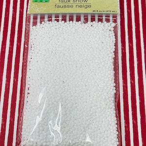 1 Bag Faux Snow Balls for Glass Bottle Jar Fillers Snow Christmas Village Displays Snowballs Globe Styrofoam Pellets Crafts