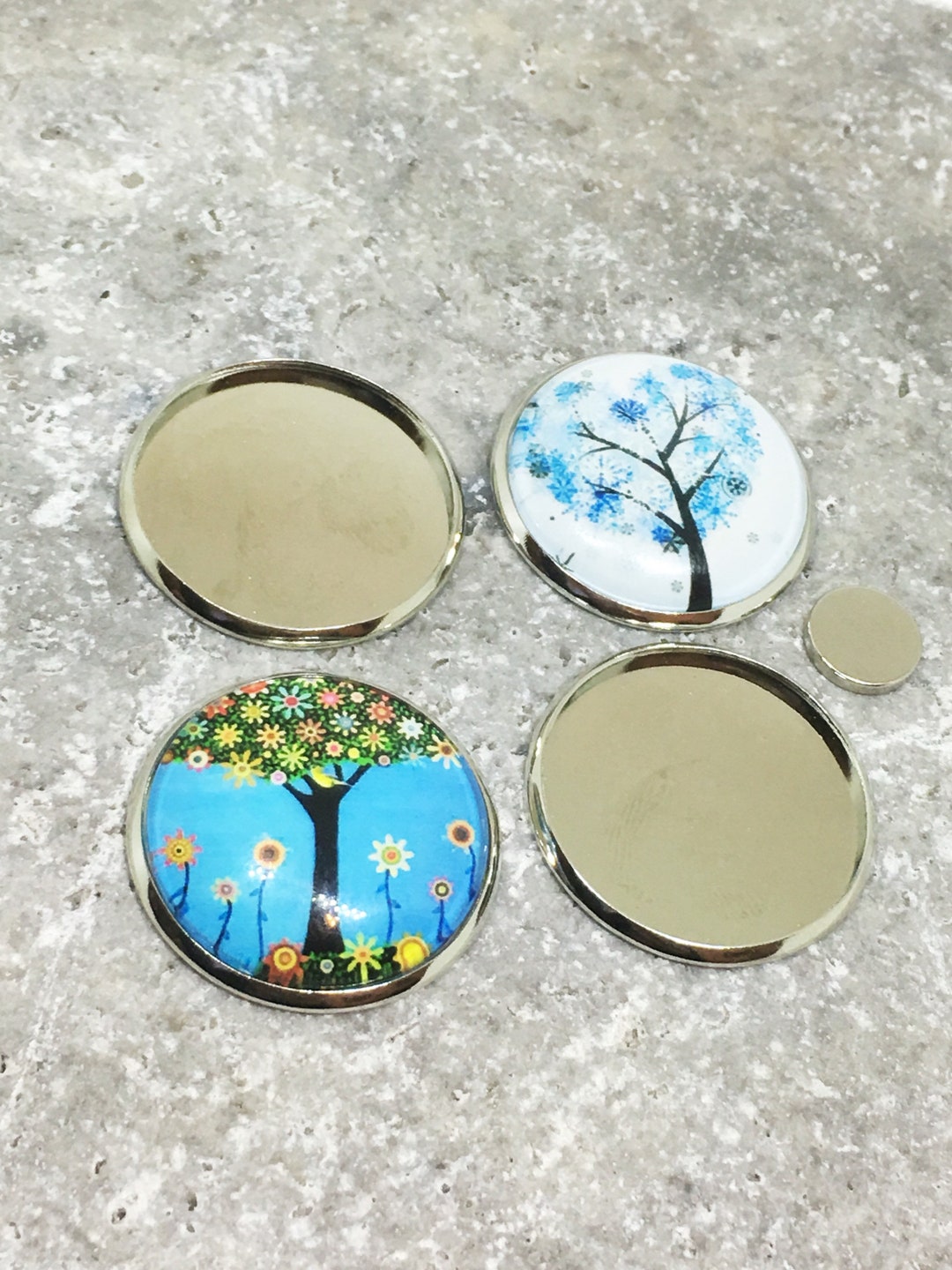 DIY Kit 20 Kit 25mm Bezels Glass Domes Etsy