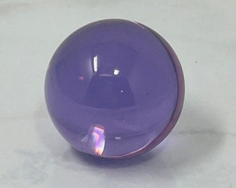 30mm Plum Lavender Glass Sphere - Crystal Ball - Home Decor Metaphysical - Purple Marble