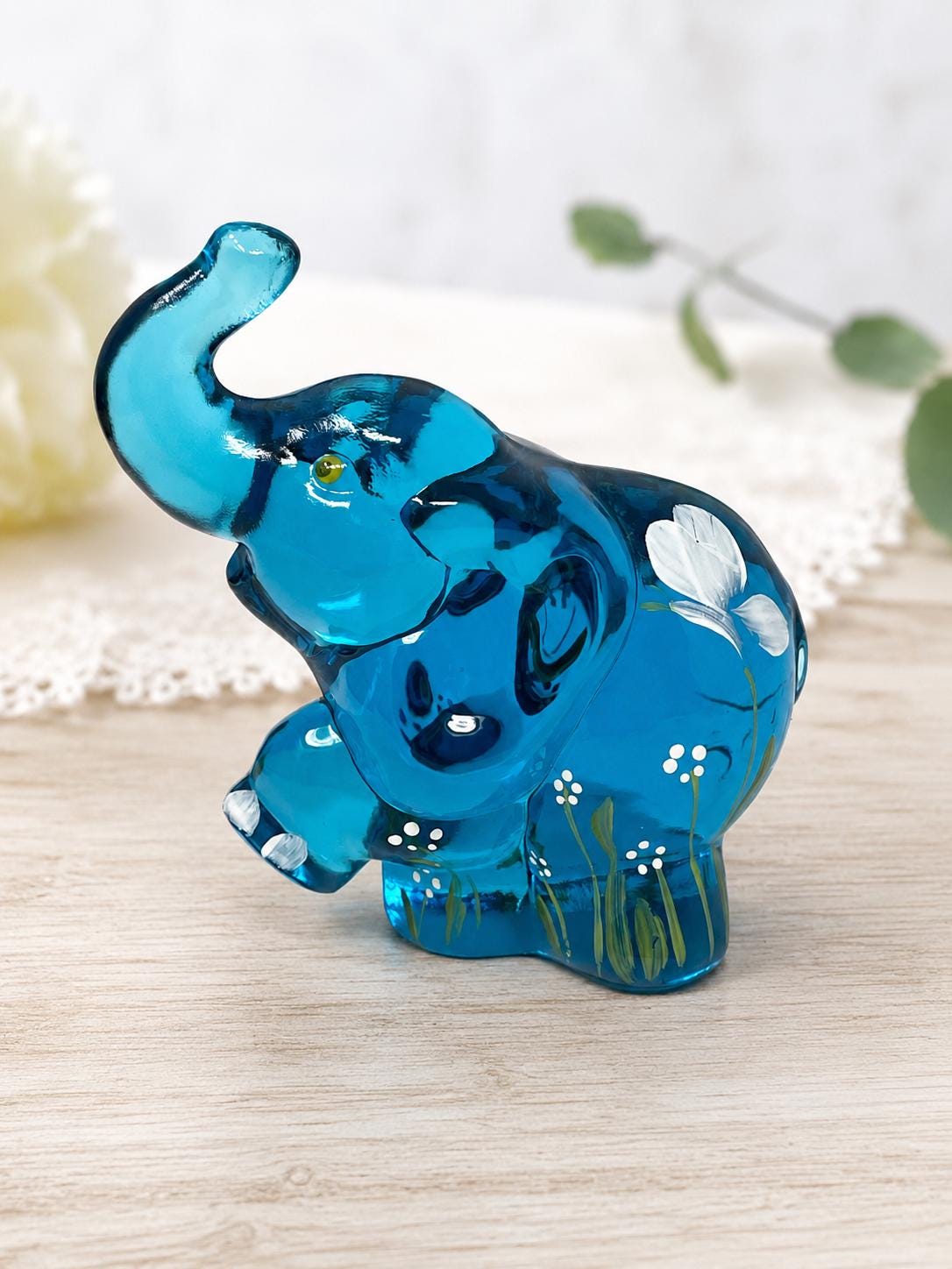 Fenton Glass Elephants - Etsy