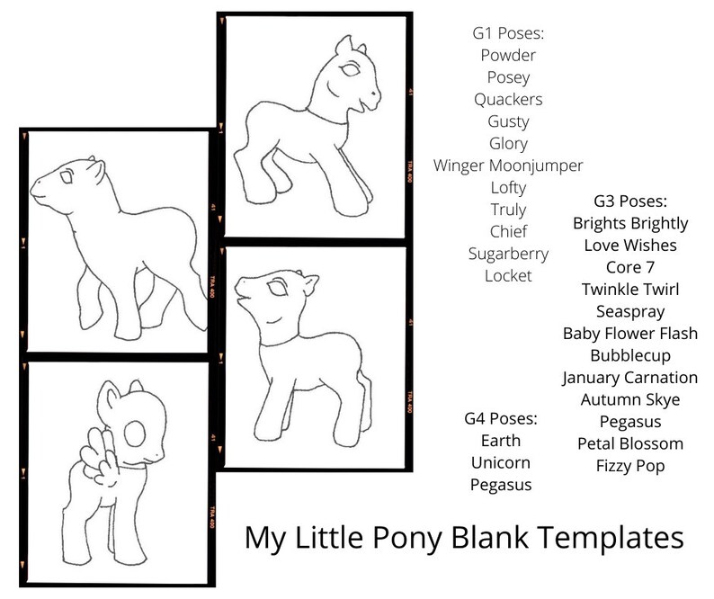 My Little Pony Blank Template Line Art Etsy My Little Pony Blank Template Line Art Etsy