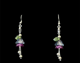 Midnight Flower Drop earrings