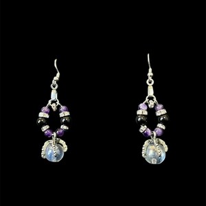 Purple Dragon Claw earrings